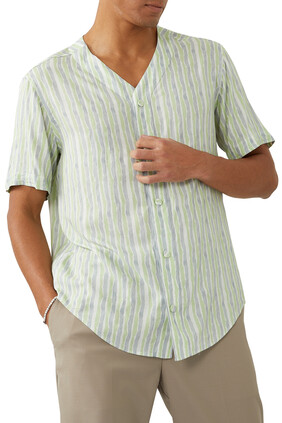 V-Neck Button Down Shirt